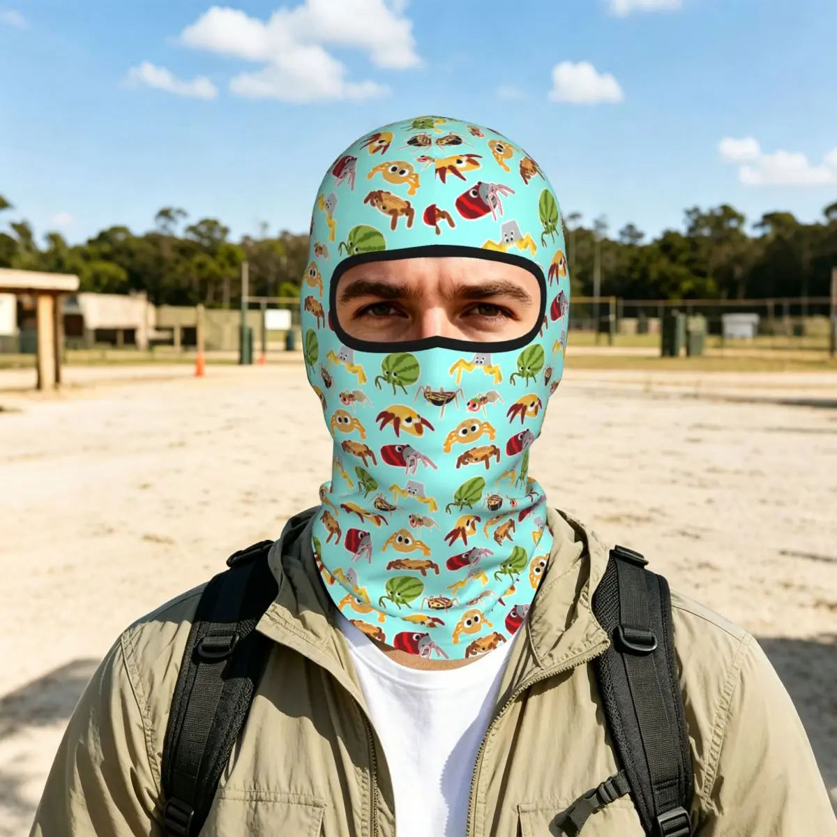 Bugsnax Bug Pack Fan Art Kinda Bug Breathable Thin Balaclava Full Face Mask Sun Protection Neck Gaiter For Motorcycle Outdoor