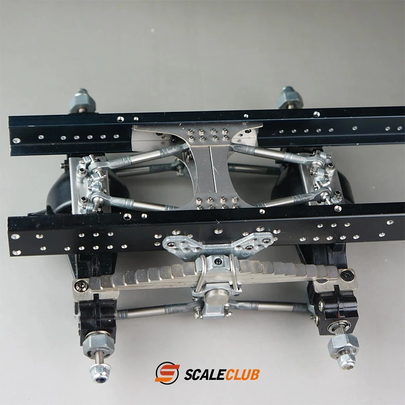 SCALECLUB TAMIYA 1/14 شاحنة مقطورة شاحنة قلابة محاكاة معدنية محورين معلقة تعليق Qianqiu #2