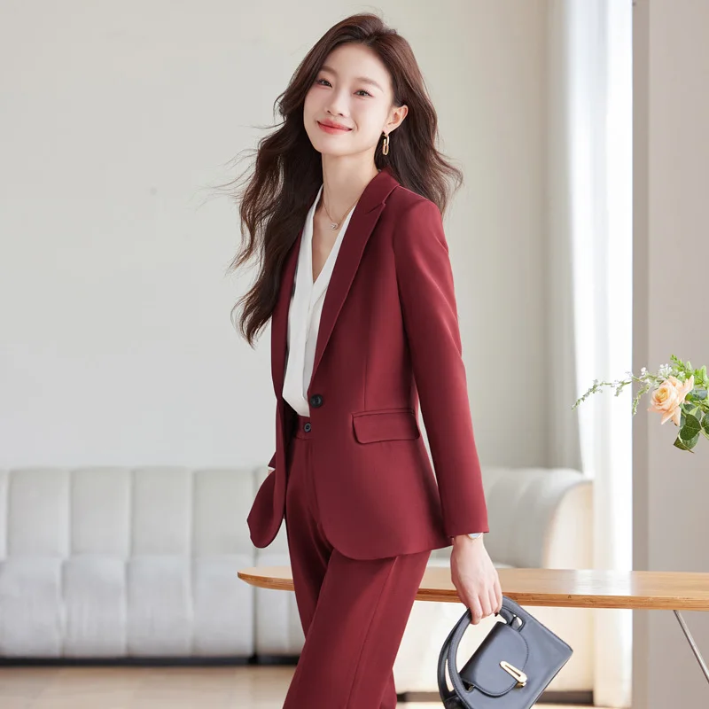 Formal Uniform Styles Women Pantsuits Autumn Winter Professional Office Work Wear Blazers Business Career Interview Outfits Set