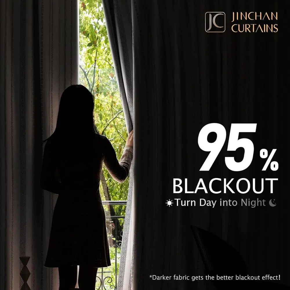 ผ้าม่านกันแสงแบบโบโฮ 90 ผืน พร้อมลายเรขาคณิตสีเบจสำหรับห้องนอน ชุด 2 แผง