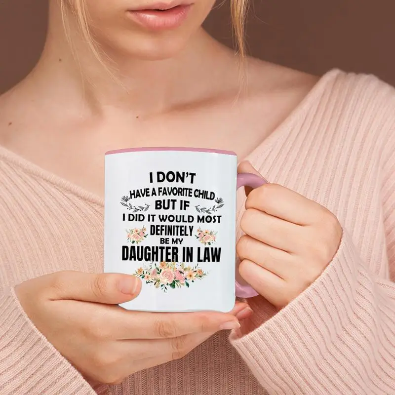 Funny Coffee Mugs Daughter In Law Multifunctional Tea Cups Novelty Coffee Cups Microwave Safe Cups For Juice Milk Hot Chocolate