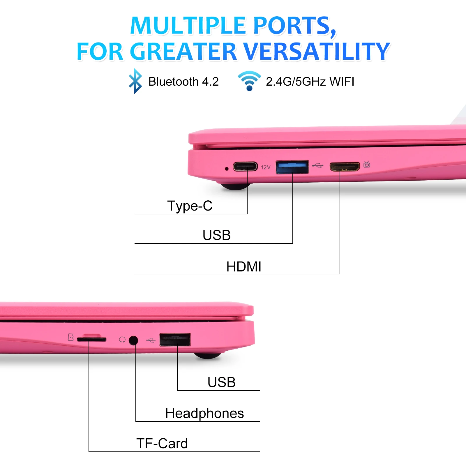 2025 Nuevo mini computadora portátil de 10,1 pulgadas, Intel Celeron N4020, 8 GB de RAM 128 GB SSD, computadora portátil ultraportátil Windows 11 para negocios estudiantes
