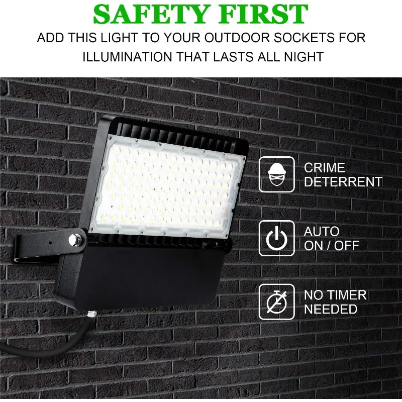 LED Outdoor Flood Light 240 Watt, Flood Light with Dusk to Dawn Photocell High Output