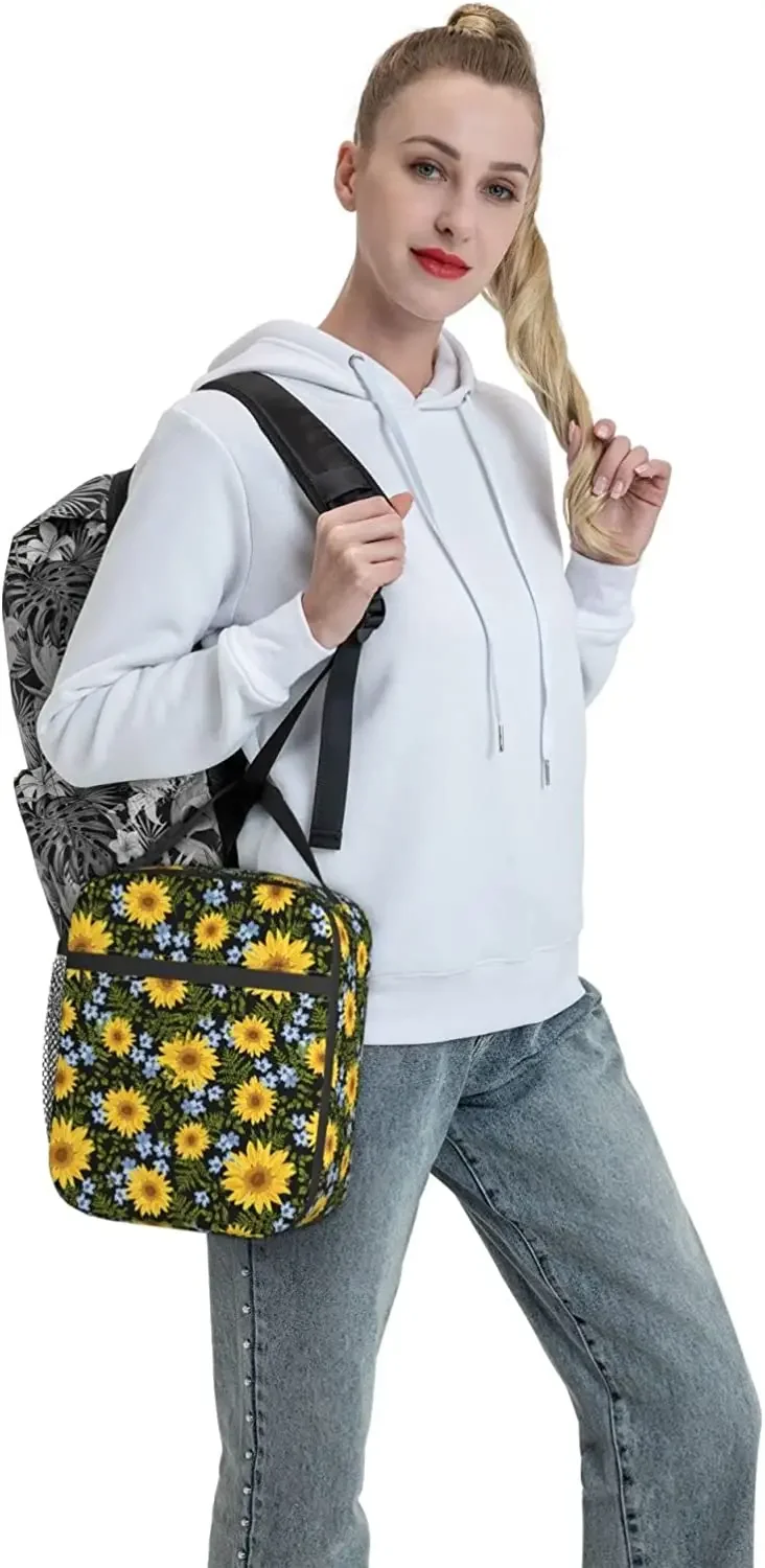 Sunflower Lunch Bag Tote Bag Lunch Bags for Women Lunch Box Insulated Container One Size Insulated Food Bag Cooler Bag