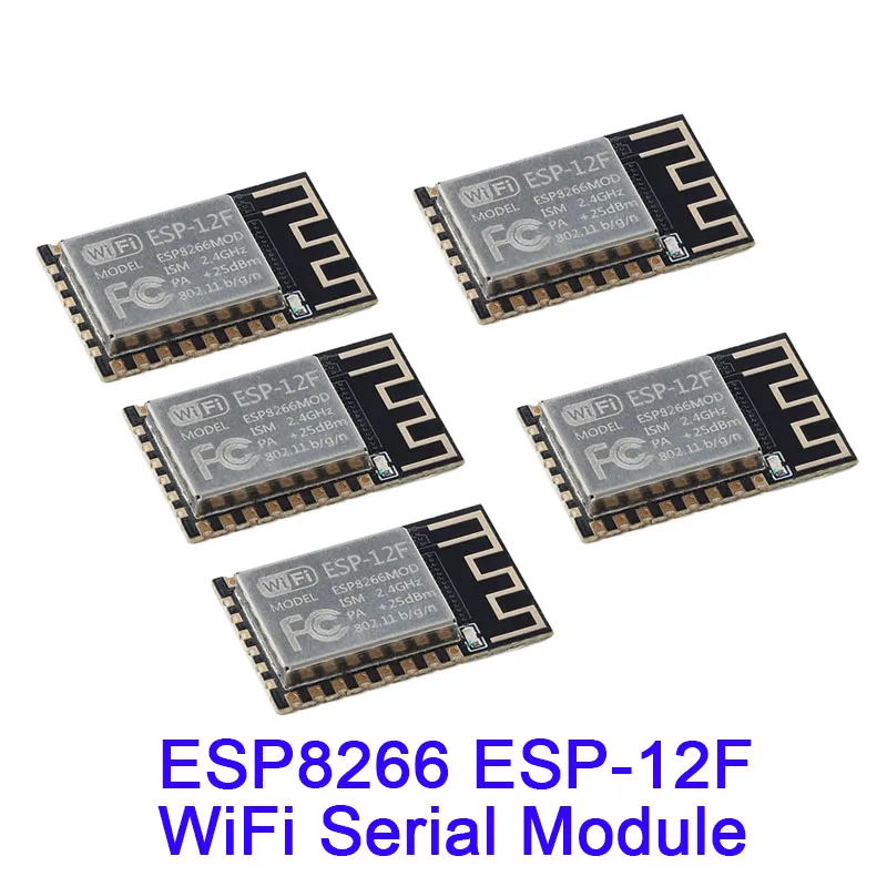 5Pcs/1Pc ESP8266 ESP-12F WiFi Serial Module Microcontroller 802.11N Module Wireless Transceiver Remote Port Network Development