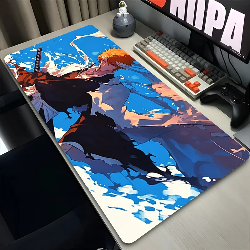 90x40cm Mouse Pad BLEACH E-sports Players Mousepad Cool anime Desk Mat Rubber Gamer Keyboard Pad Locking Edge Computer Mouse Mat