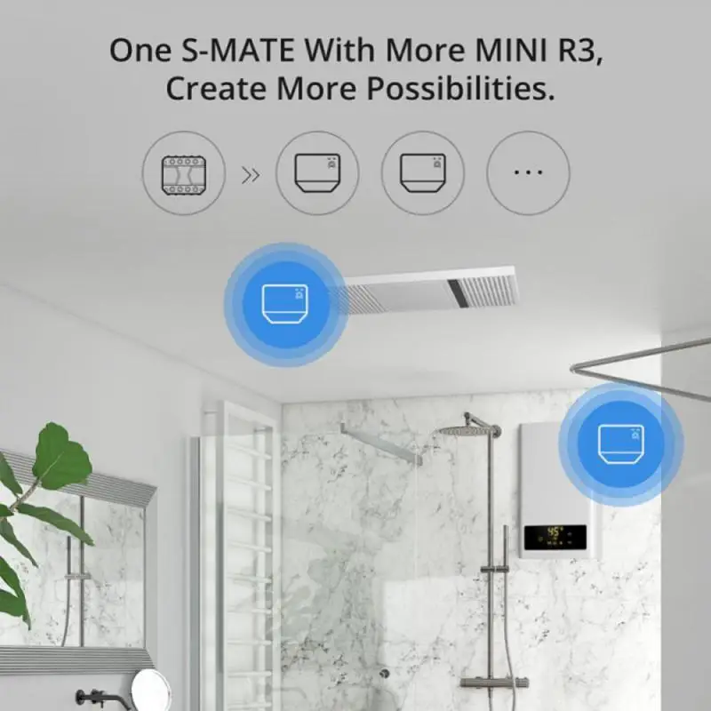 SONOFF-S-MATE 16A interruptor inteligente, sem solução de linha neutra, aplicativo EWeLink, controle remoto, Alexa, Google Home, SmartThings