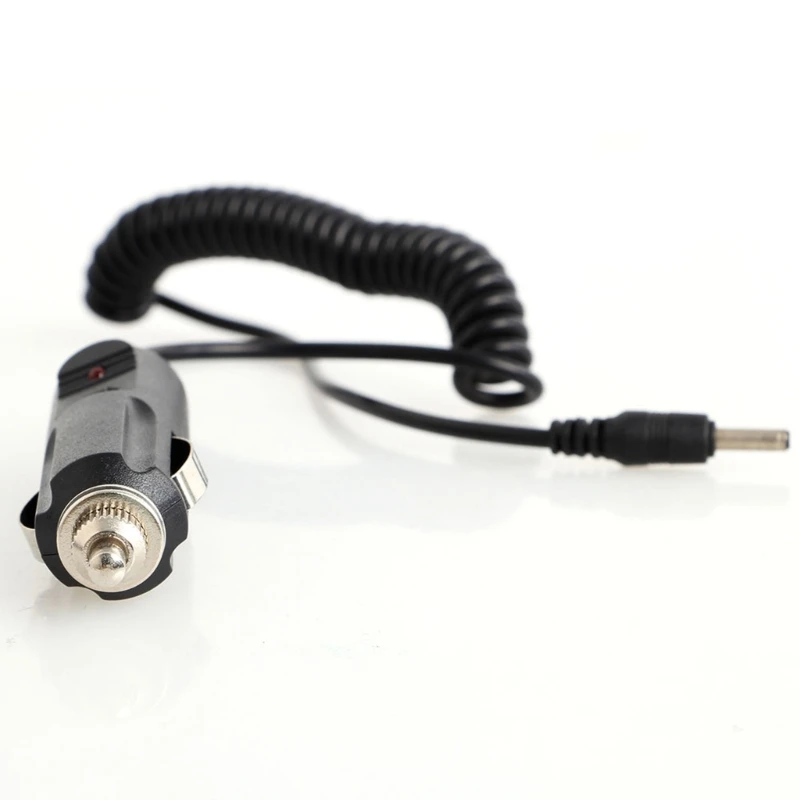 for DC 12V Car Spring Adapter Charger Universal Power Cord 3.5mm x 1.35mm to Cigarette Lighter for DVD Player GPS Speake