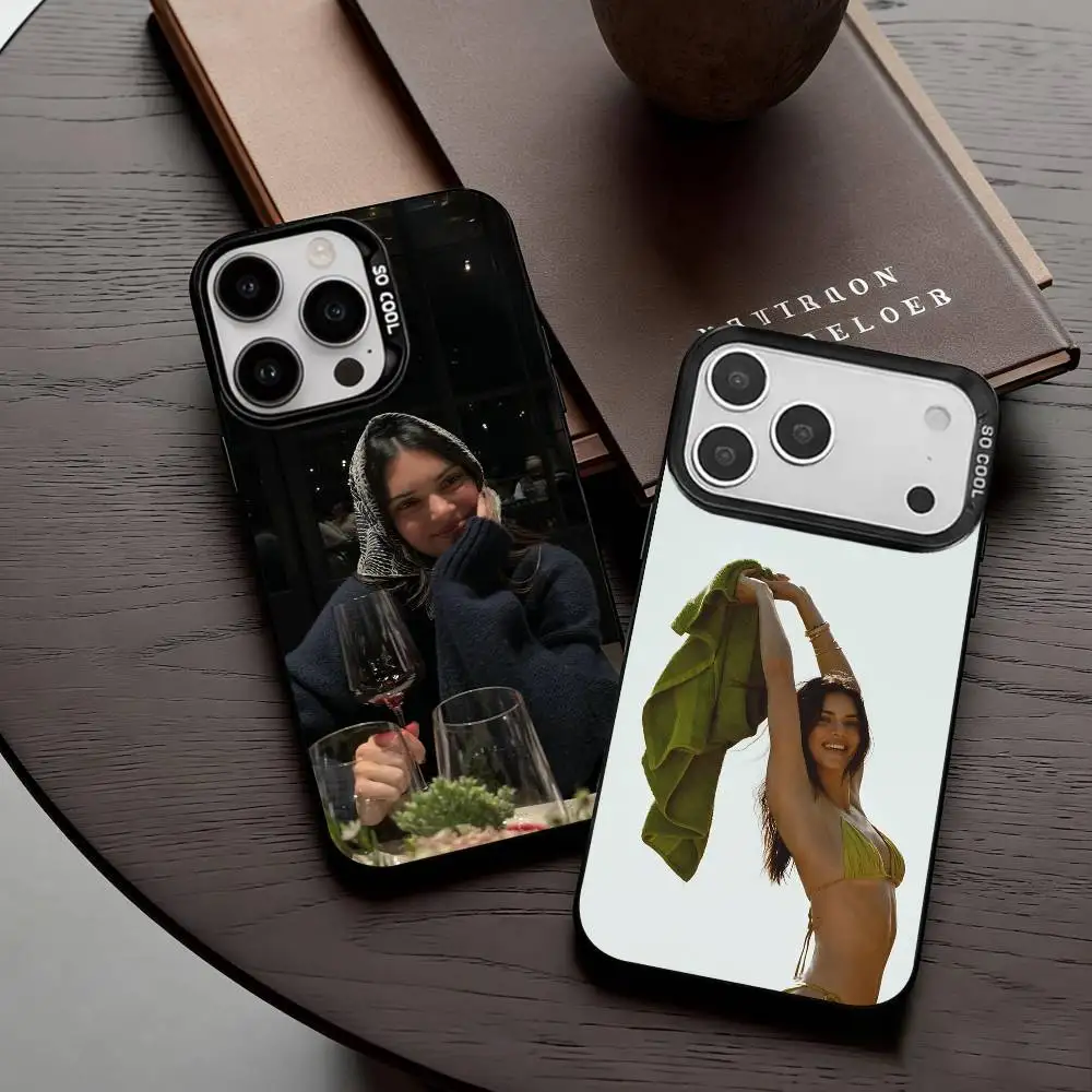 

Model K-Kendall Nicole J-Jenner Phone Case For iPhone17,16,15,14,13,12,11 Plus,Pro Max Black Candy silver phone case