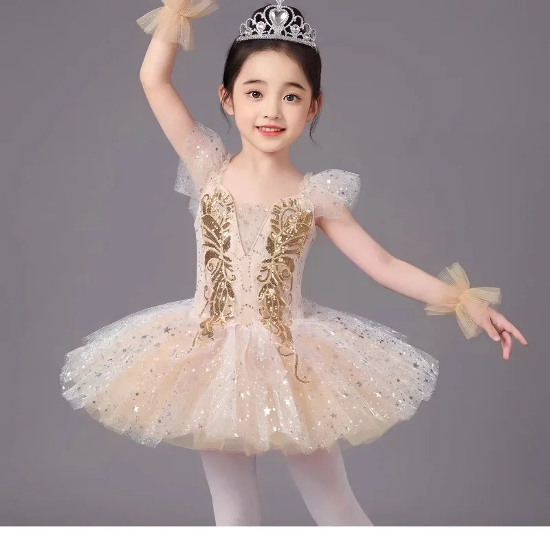 

Ballet Princess Tutu Dress Puffy Tulle Skirt Elegant Costume for Kindergarten Stage Performance Holiday Carnival Party Outfit