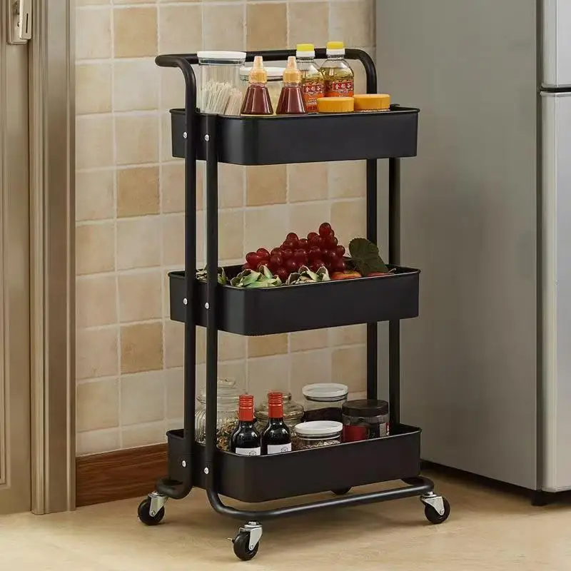 Nail Art Movable Storage Cart Rolling Trolley Living Room Bedroom Snacks Toys Books Organizer Furniture Beauty Salon Trolley