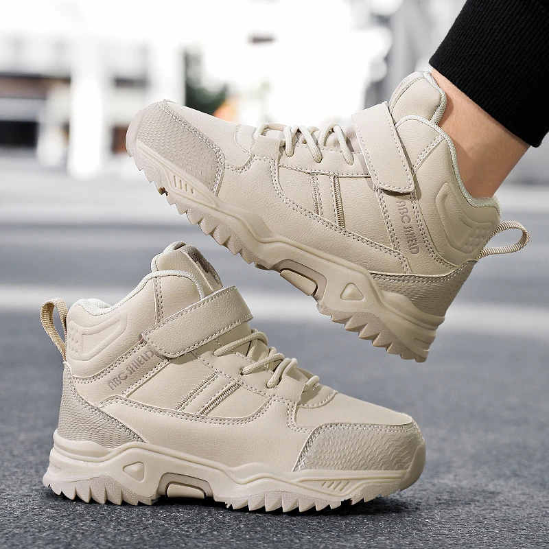 جديد الخريف الأطفال تسلق أحذية الأولاد موضة أحذية رياضية الاطفال عدم الانزلاق في الهواء الطلق المشي لمسافات طويلة أحذية عالية أعلى الرحلات الجبلية