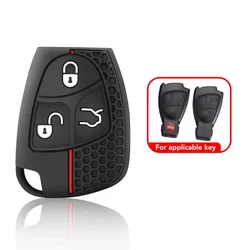 Silicone Car key cover Case For Mercedes Benz C B E Class W203 W211 W204 YU BN CLS CLK
