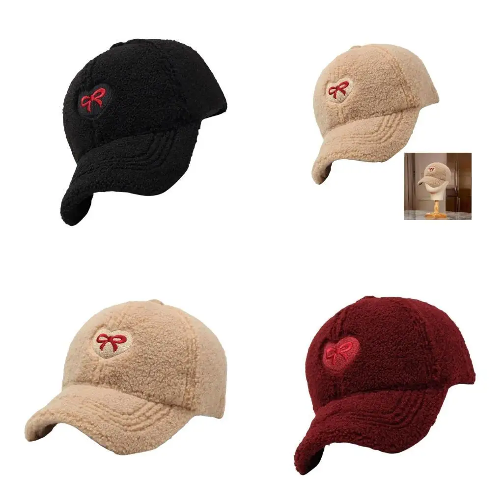 

A52E Lovely Baseball Hat Bowknot Hat for Idol Concert Shows Fan Meeting Hat Breathable Hat for Outdoor Sports