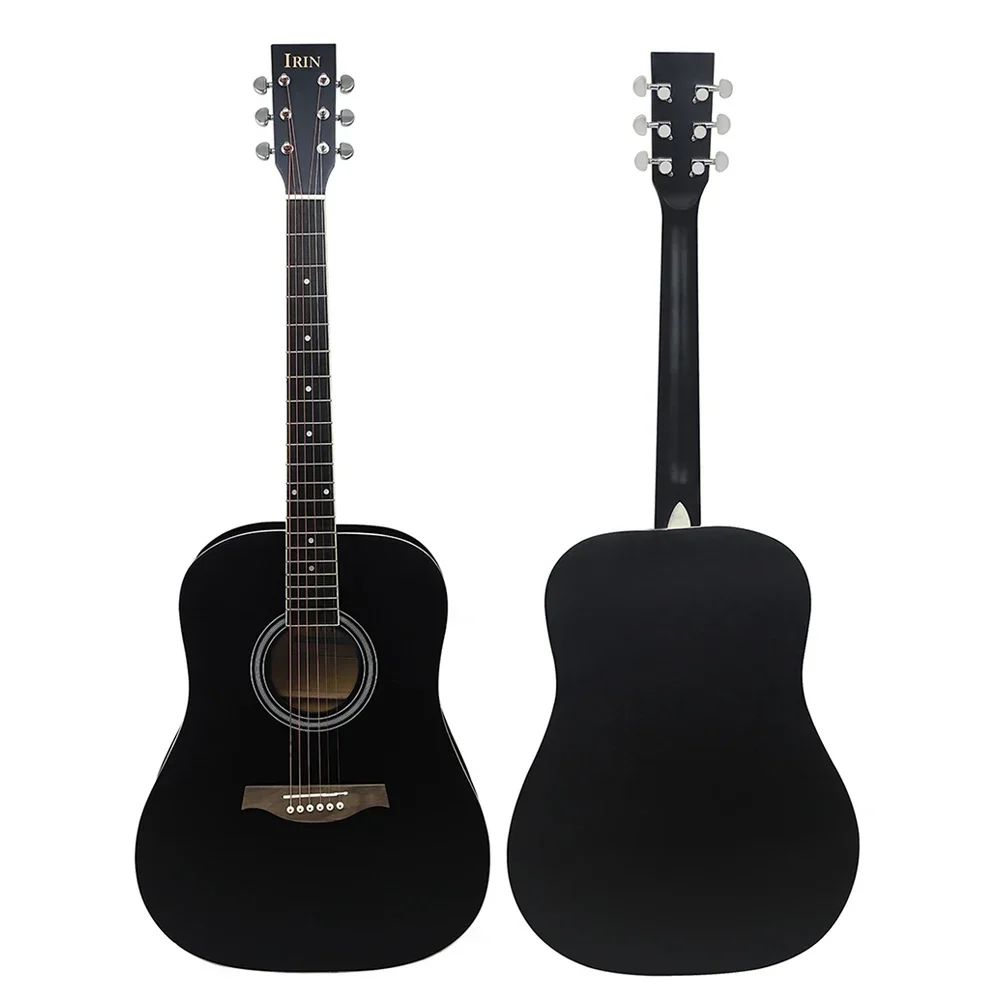 41 Inch Acoustic Guitar 6 Strings 21 Frets Basswood Body Folk Guitarra with Bag Capo Strings Picks Guitar Parts & Accessories