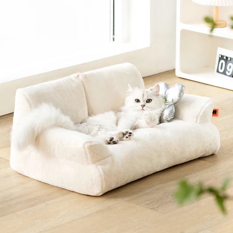 Luxury Fluffy Super Soft Kitten House Cat Nest Pet Items Articles Bed Sofa Furniture Lounger Dogs Cats Basket Kennel House