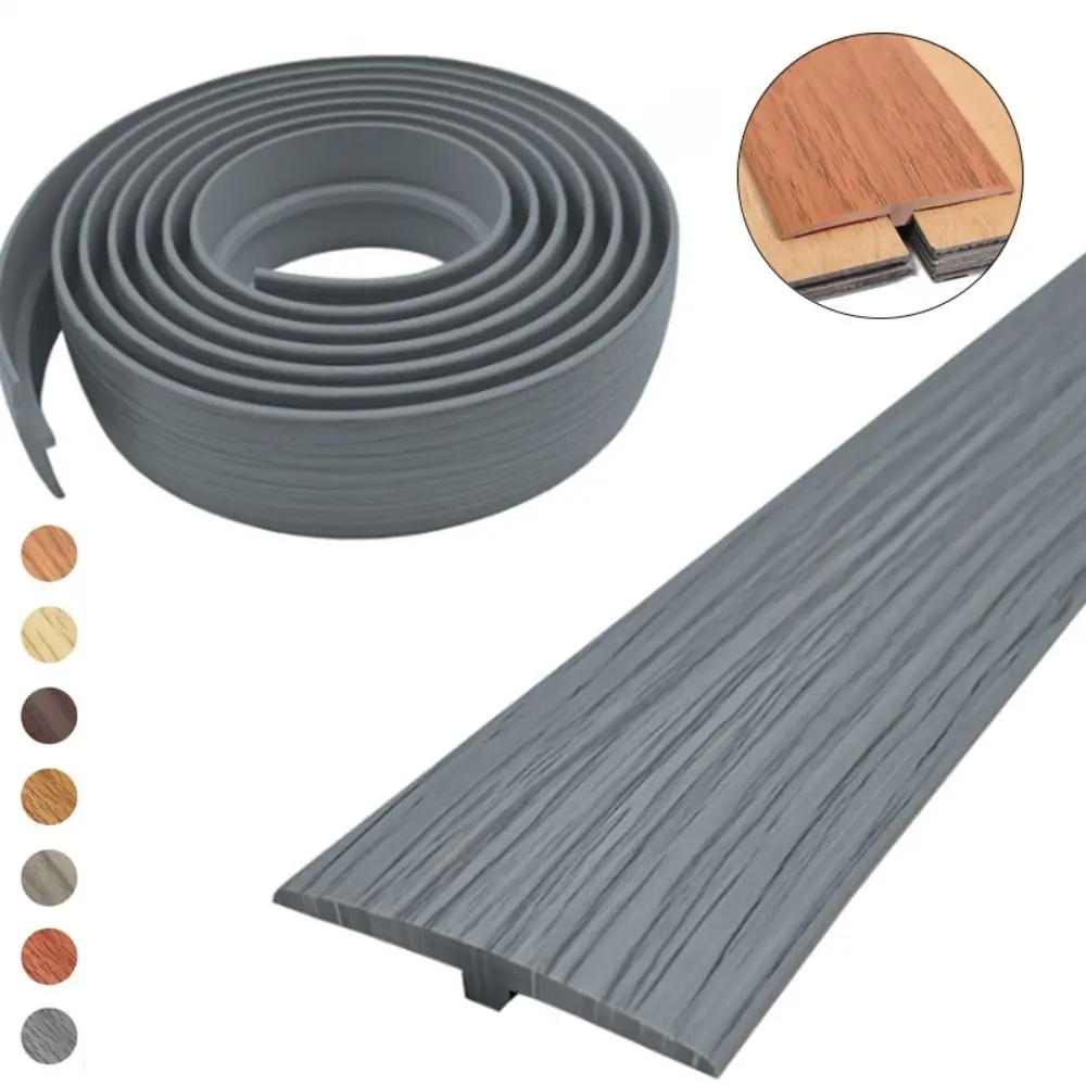 Carpet To Tile Floor Transition Strip Self Adhesive T-Molding Threshold Cover Wear-resistant Wood Grain Edging Trim Strip
