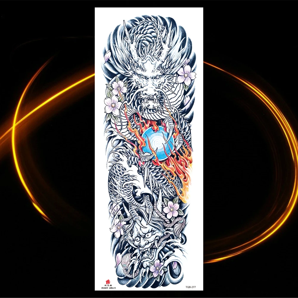 3D Ares Warrior Big ARM Temporary Tattoos For Women Girl Men Large Legs Waterproof Fake Mars God Tattoo Sticker Paper