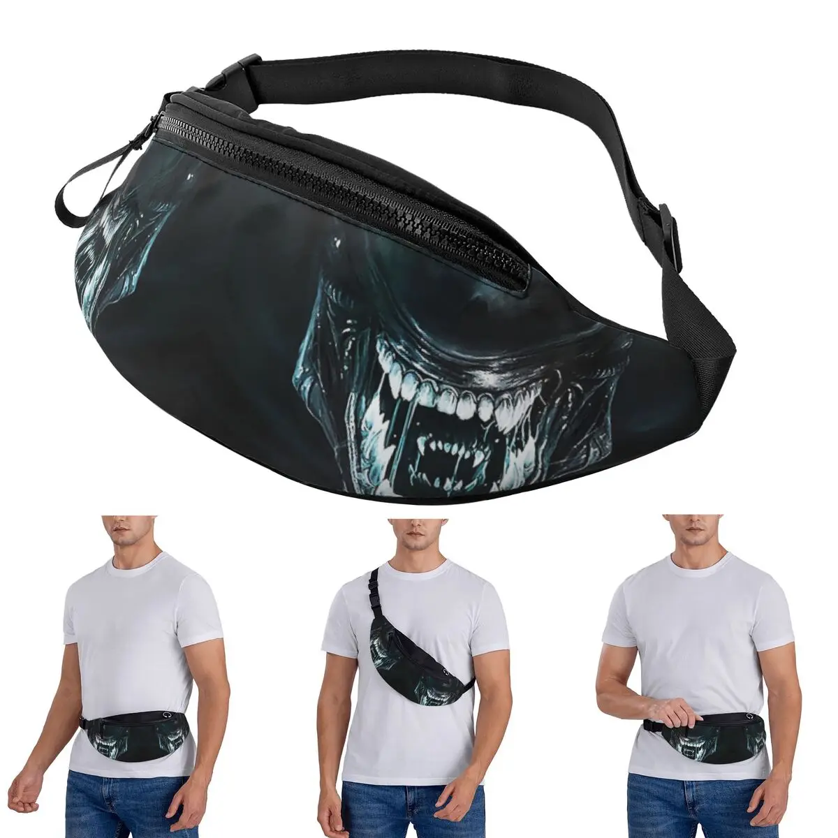 

Crossbody Waist Bag Xenomorph Alien Men Women Fanny Pack Traveling Running Money Phone Pouch
