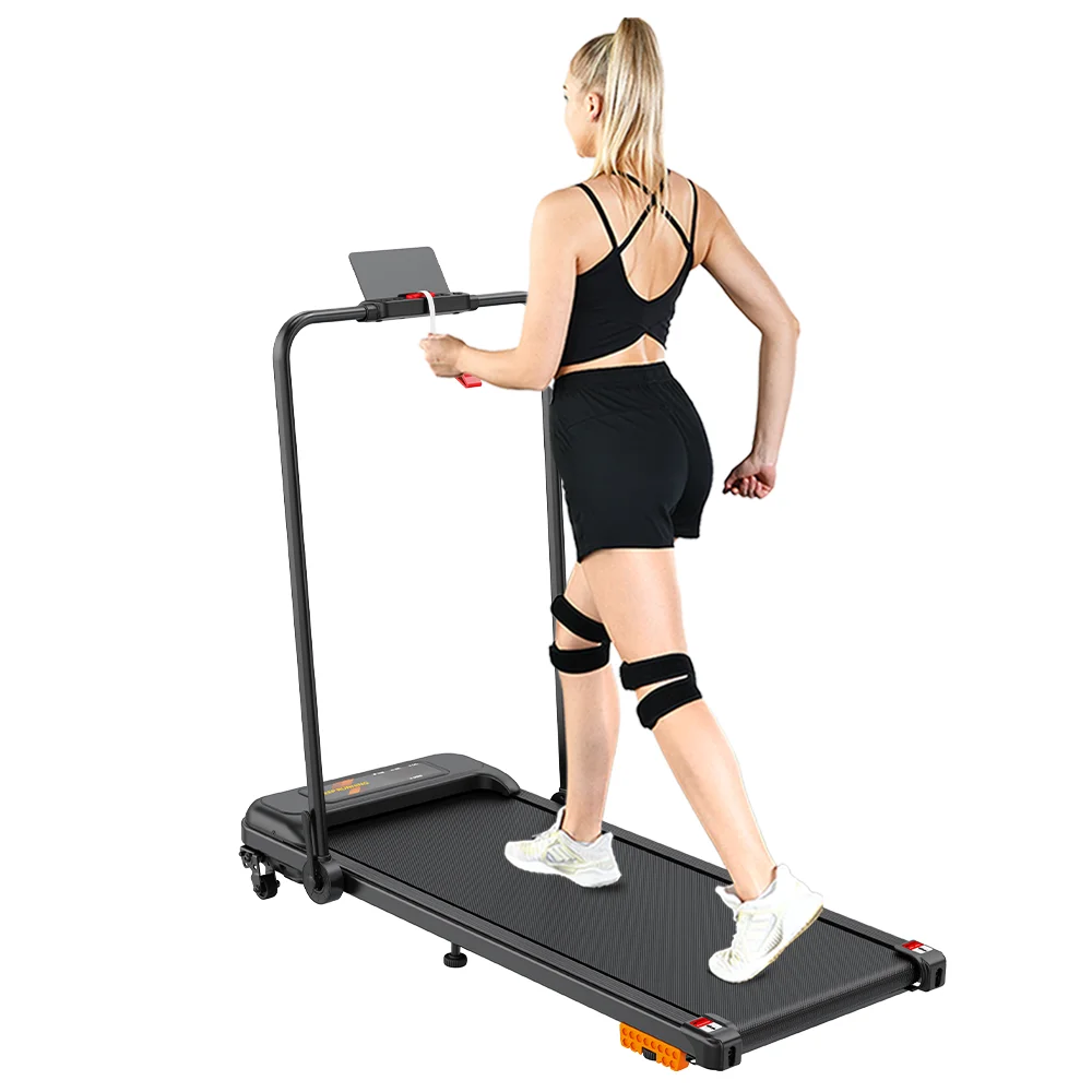 Wholesale Professional Cheap 1.5HP Motor Gym Fitness LED Screen 2 in 1 Electric Manual 2 Levels Incline Walking Pad Treadmill