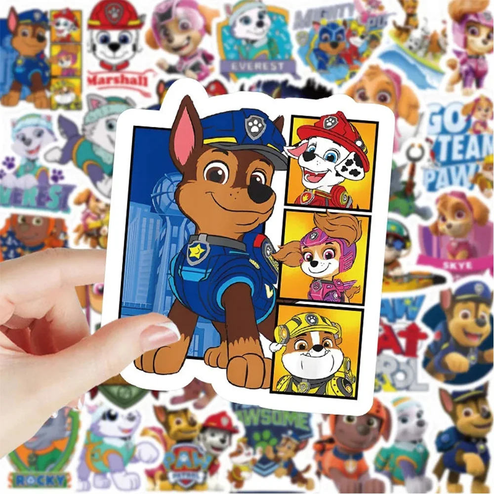 10/30/50/100pcs Cute PAW Patrol Stickers for Kids Cartoon Decal DIY Phone Case Skateboard Luggage PVC Kawaii Anime Sticker Toys