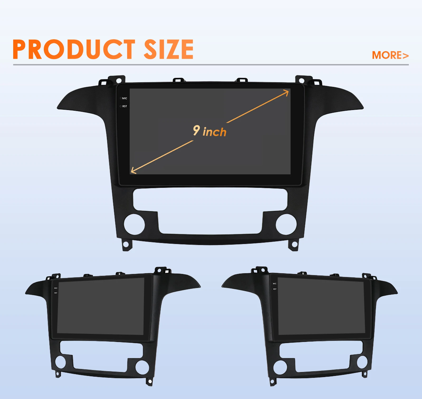 Hizpo 9" 2 Din Android Auto Radio for Ford S-Max S Max 2007 - 2015 Auto AC CarPlay 4G Car Multimedia GPS 2 Din Autoradio 6115 RDS