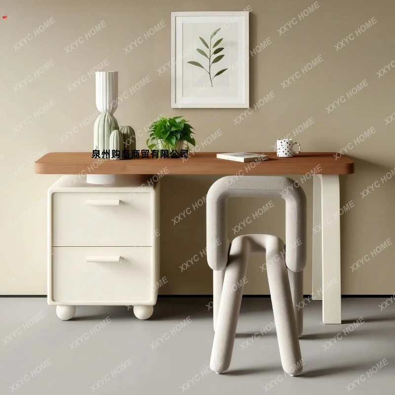 Cream wind paint desk home office writing desk simple children's study table