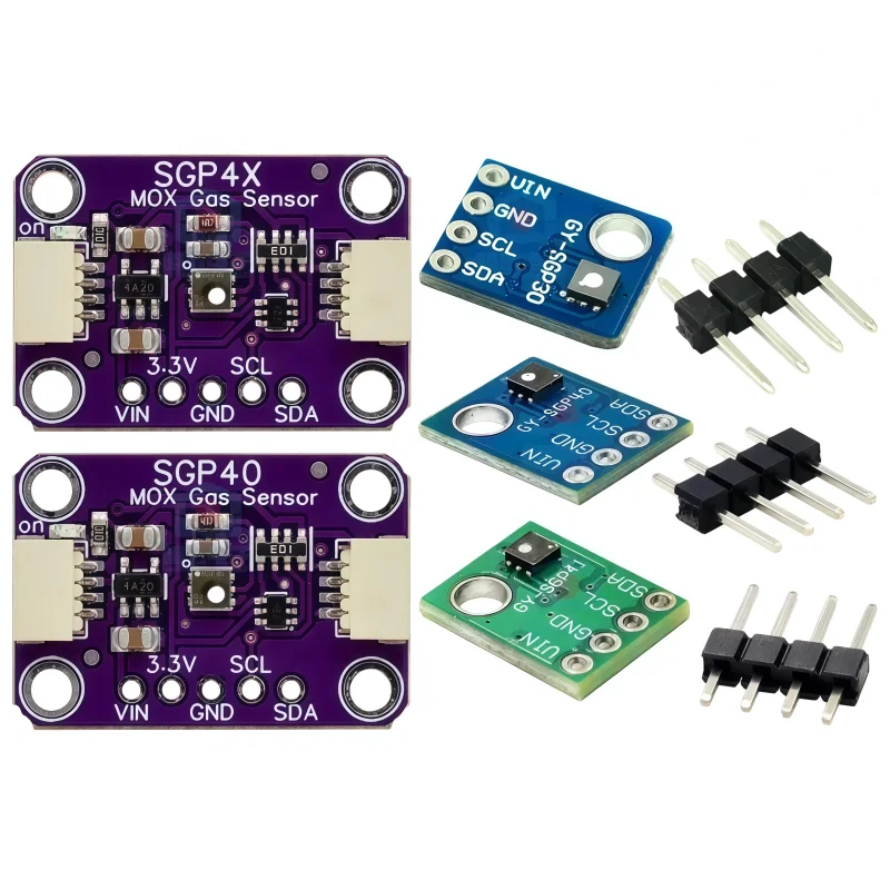 SGP30, SGP40, SGP41 gas sensors, TVOC, eCO2, carbon dioxide measurement, formaldehyde module