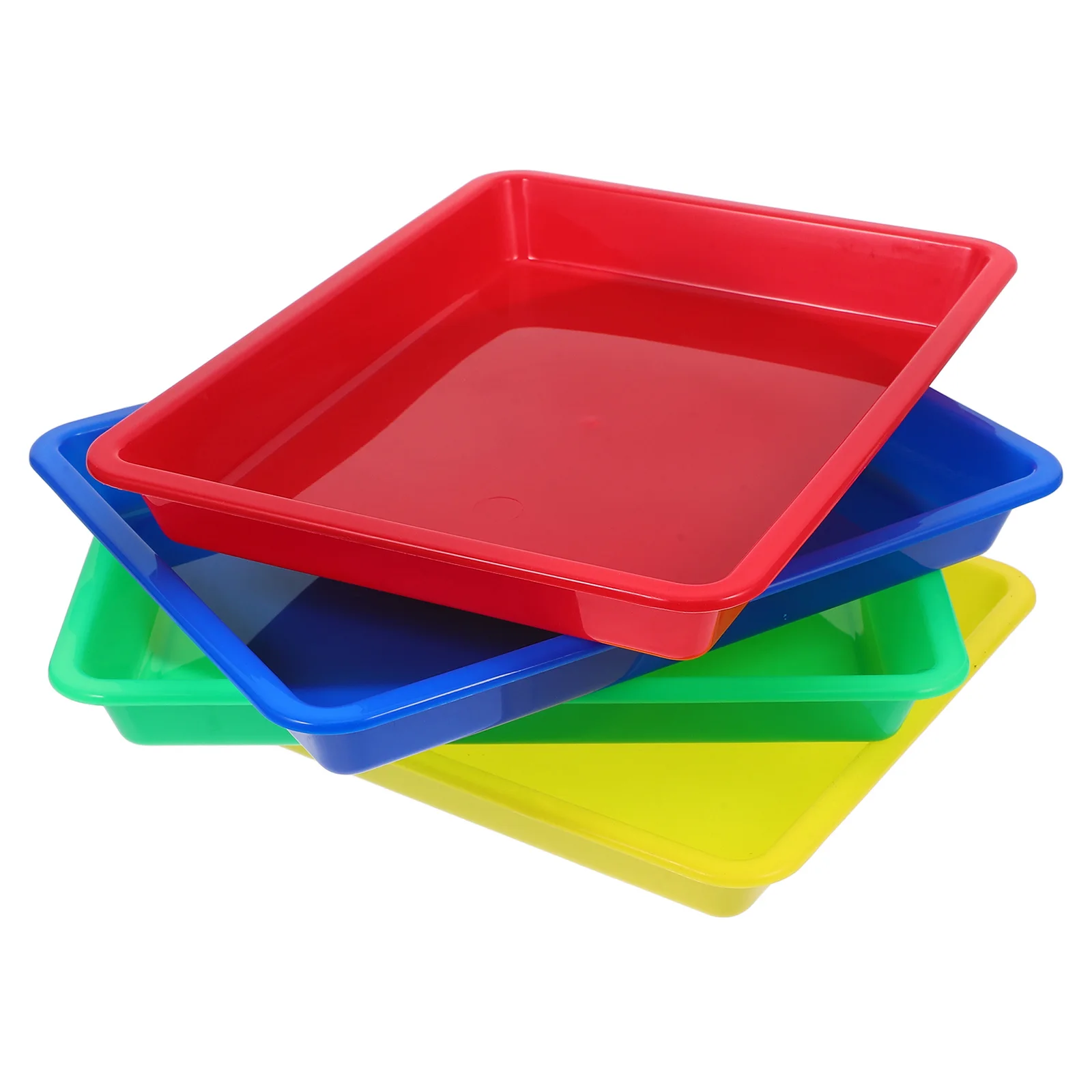

4 Pcs Color Pallet Classroom Trays Stationery Storage Box Pp Plastic Serving Child