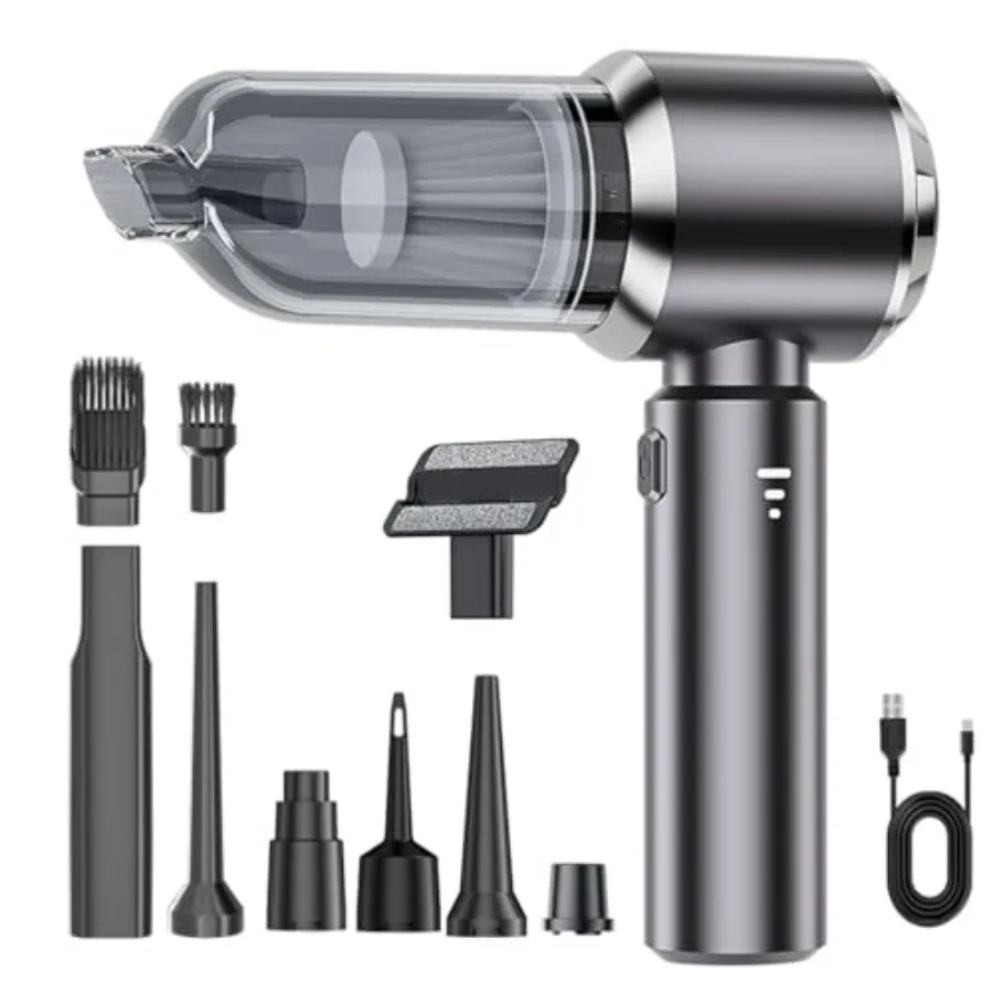 

Автомобильный пылесос, портативный беспроводной, мини-пылесос высокой мощности 4 в 1, пылесос со сжатым воздухом, небольшой ручной пылесос