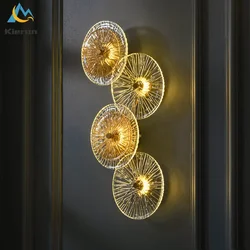 Post-Modern Luxury Crystal Led Wall Lamps Living Room Sofa TV Background Wall Decor Wall Lights Bedroom Bedside Light Fixtures