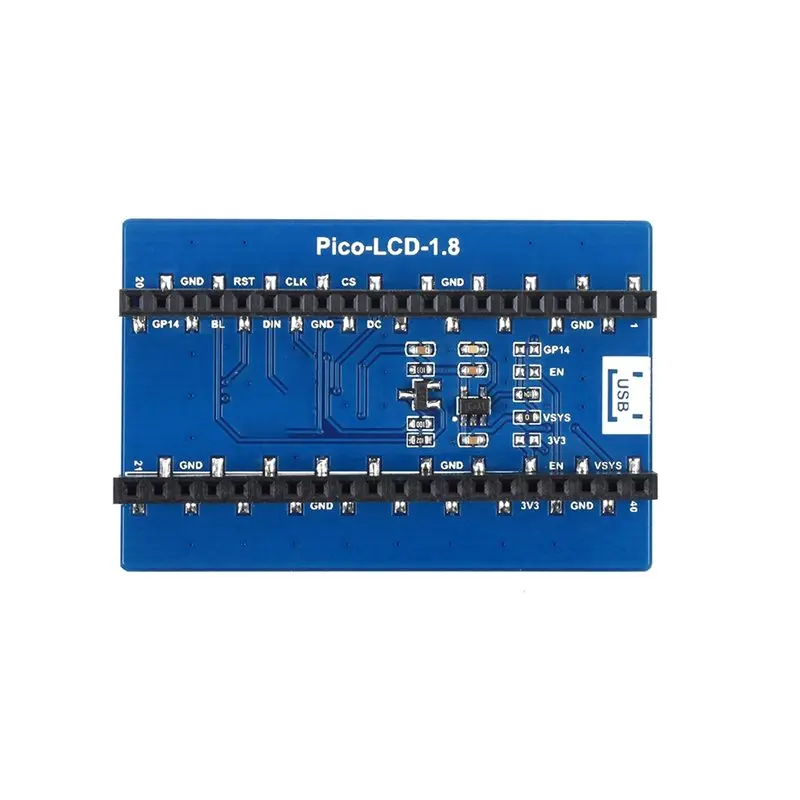A42Z-For Raspberry Pi Pico 1.8 Inch Pico LCD Display Module 160X128 TFT Screen 65K RGB Color SPI Interface ST7735S Driver