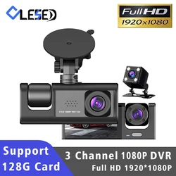 3 Channel Dash Cam HD 1080P 3-Lens Inside Vehicle  Car DVR Three Way Camera DVRs Recorder Video Registrator Dashcam Camcorder