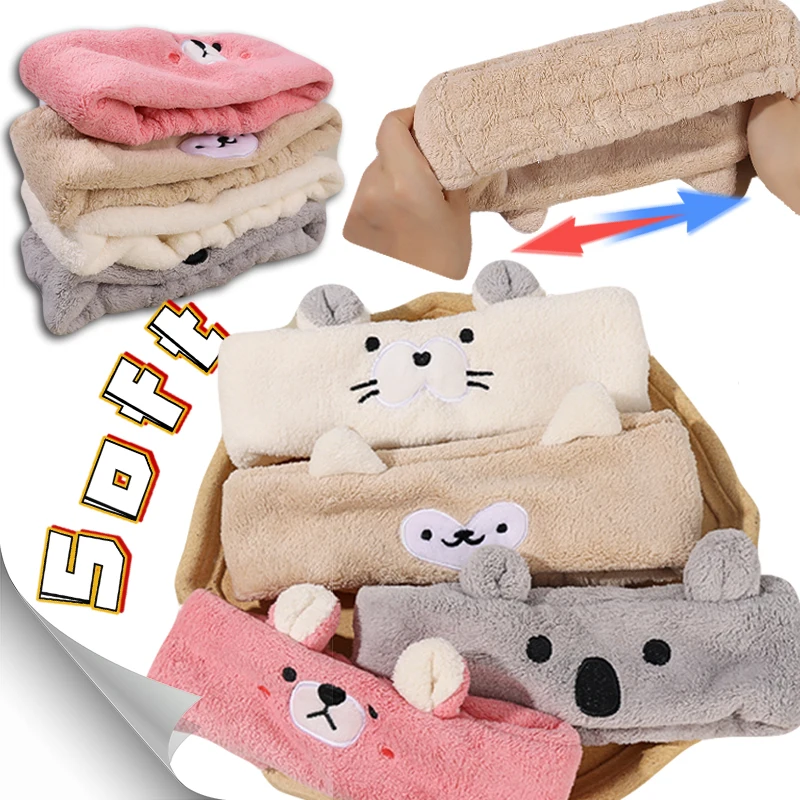 

Super Soft Cartoon Embroidery Facial Wash Sports Sweat Absorbing Headband Wide Edge Hairband Korean Cute Fashionable Headbands