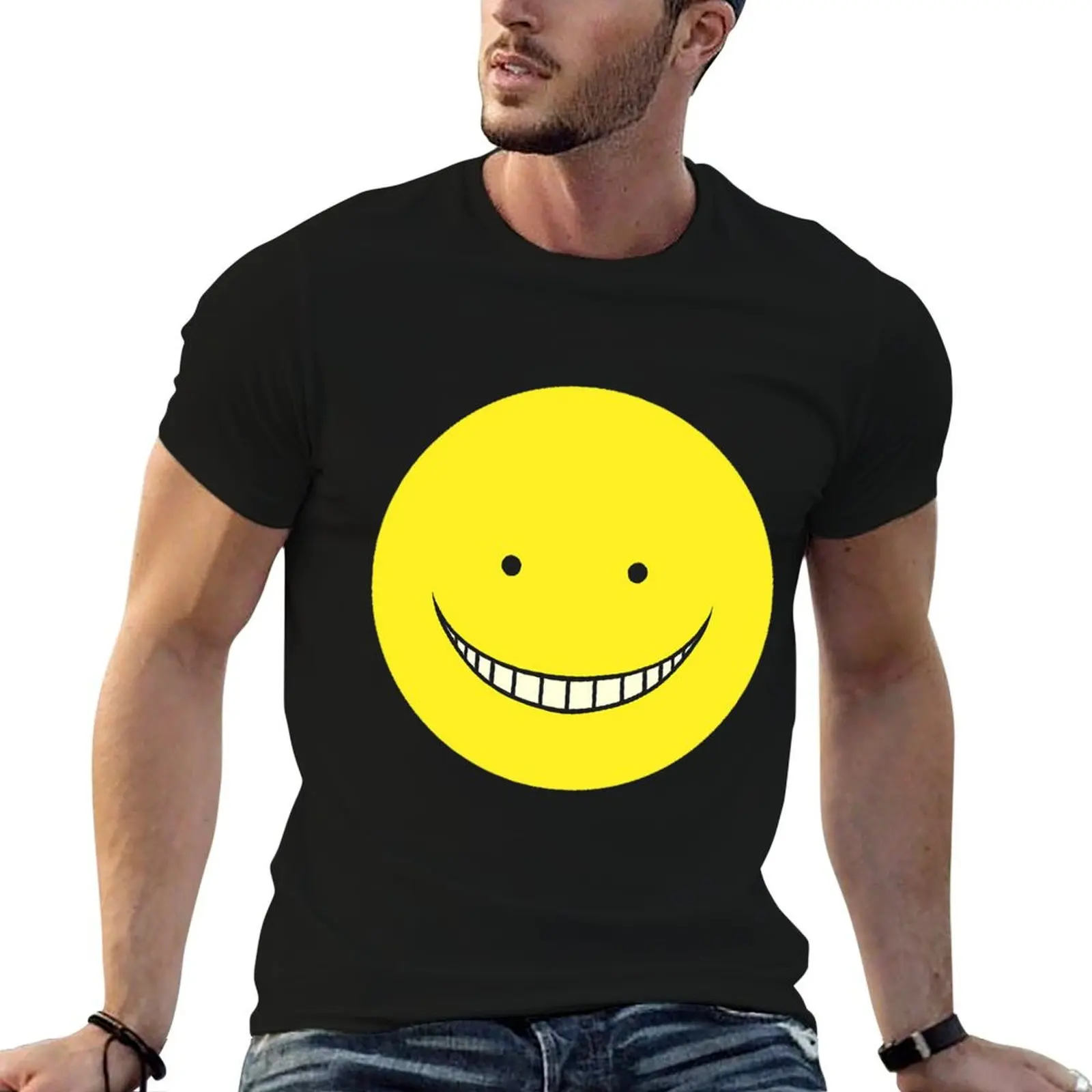 Koro Sensei Face (Yellow) T-Shirt Breathable Mesh Panel T-Shirt