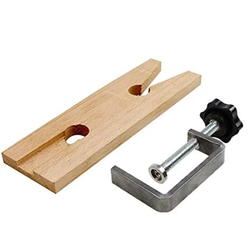

Wooden Bench Pin Clamp Set Slot Jewelry Tool Hardwood 9x2 Inches for Sawing Drilling Filing Workbench