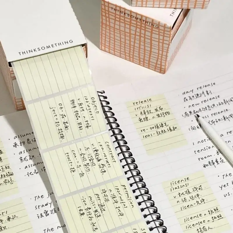 

100 Sheets Sticky Notes Pull Out Notes Paper Memo Pad for Writing Journaling