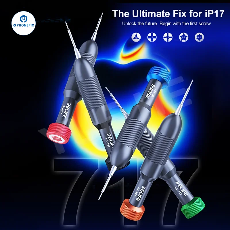 RELIFE RL-004DQ 35-inch High Temperature Resistant Silicone Pad RL-717 Rocket Head Screwdriver for iPhone 17 Tablet Watch Repair