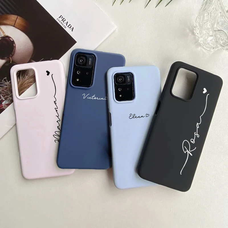 Custom Name Silicone Phone Funda Love Case For Samsung galaxy A50 A70 A71 A51 A12 A52 A52S A72 S24 S23 S22 Ultra S21 S20 FE Plus