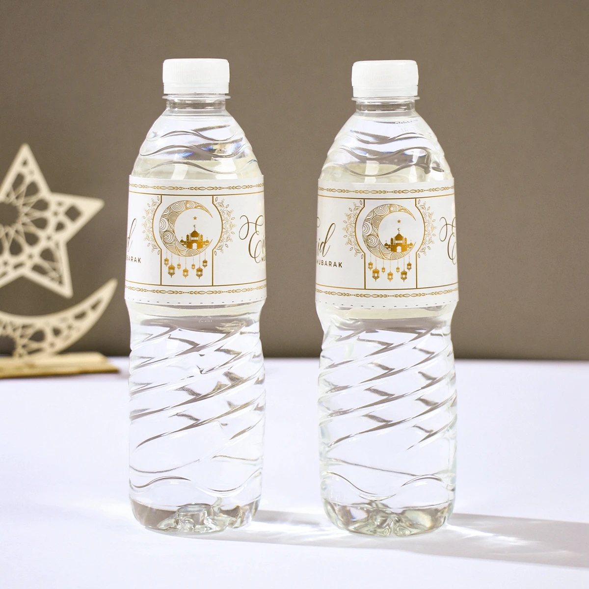 Ramadan Mubarak adesivi per bottiglie d'acqua regalo decorativo bottiglia musulmana islamica etichetta adesiva Eid Al-fitr forniture per la decorazione del partito