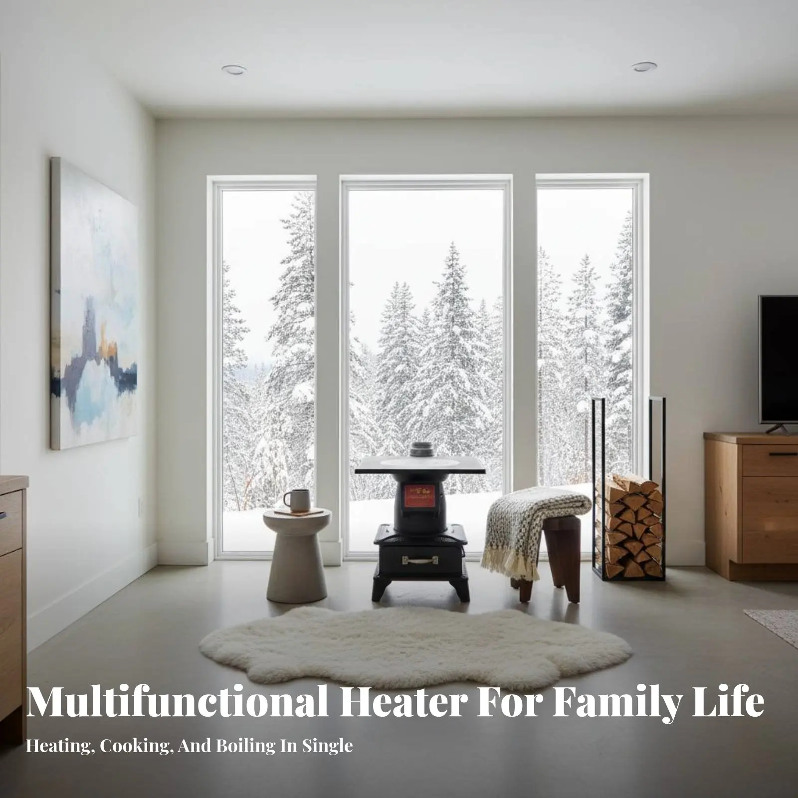 

Утолщенная комнатная отопительная печь, двухфункциональная дровяная печь, многофункциональный домашний камин, бездымный, для сельской местности, с легким удалением золы