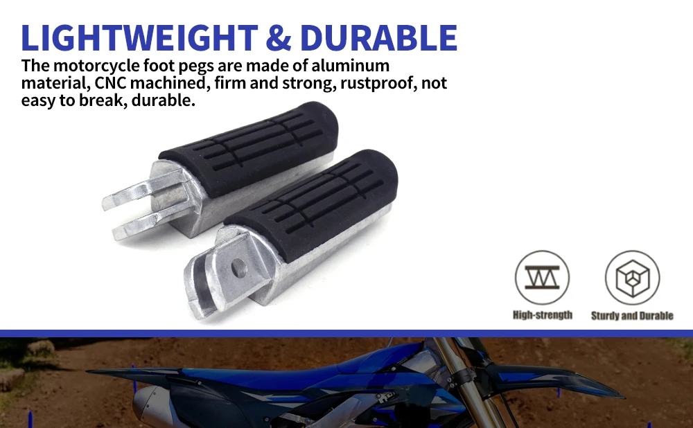 Motorcycle Foot Pegs Footrest Pedals For YAMAHA TDR 125R FZ6 FZR FZS XJ-N XJ-S YZF-R6 600 MT03 XJ900S TDM900 BT1100 FZ1 FZ6R