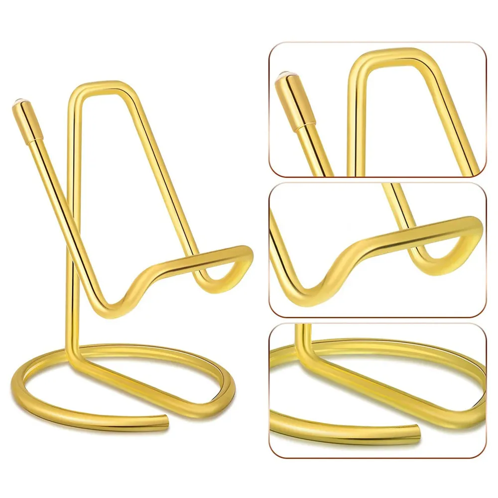 Holder Business Card Phone Pad Tablet Metal Practical Durable Sturdy Large Capacity Desk Office Card Collection Display Stand