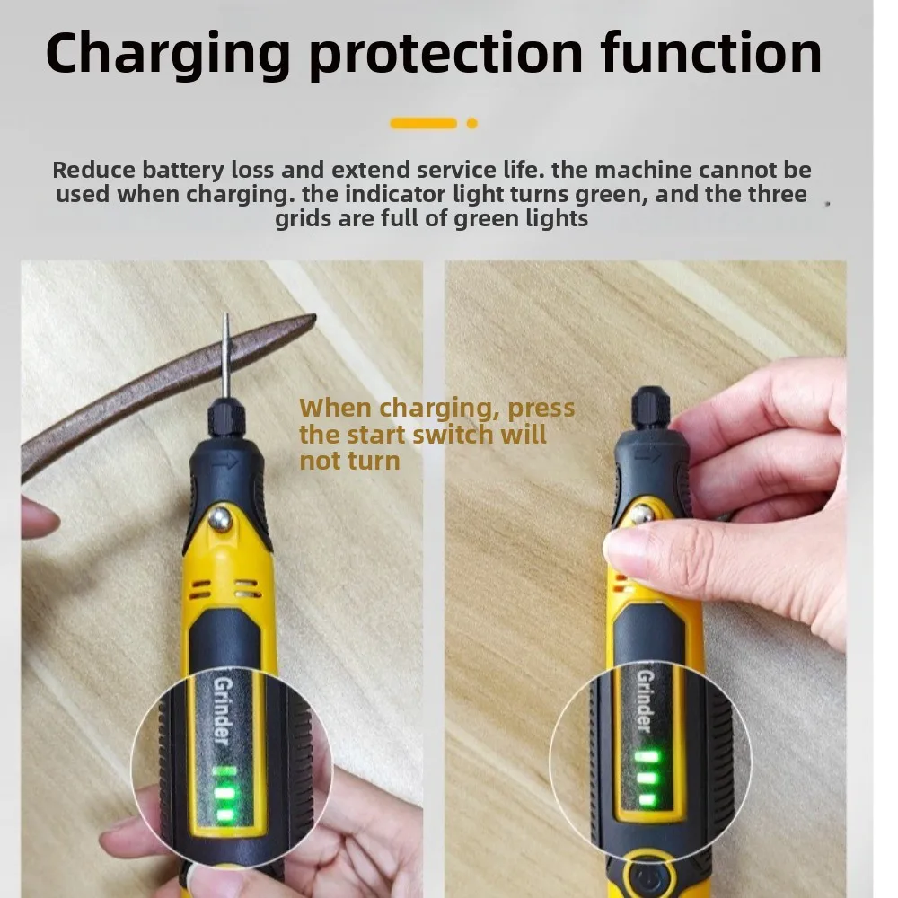 Cordless Mini Grinder 3 Speeds - Cordless Rotary Tool Kit Accessories recension och pris