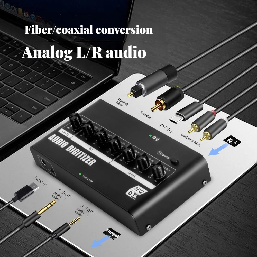 3EQ Mini Audio Mixer Audio Converter Mixer Ultra Low-Noise Bluetooth Audio Amplifier for Microphones Guitars Bass Keyboards