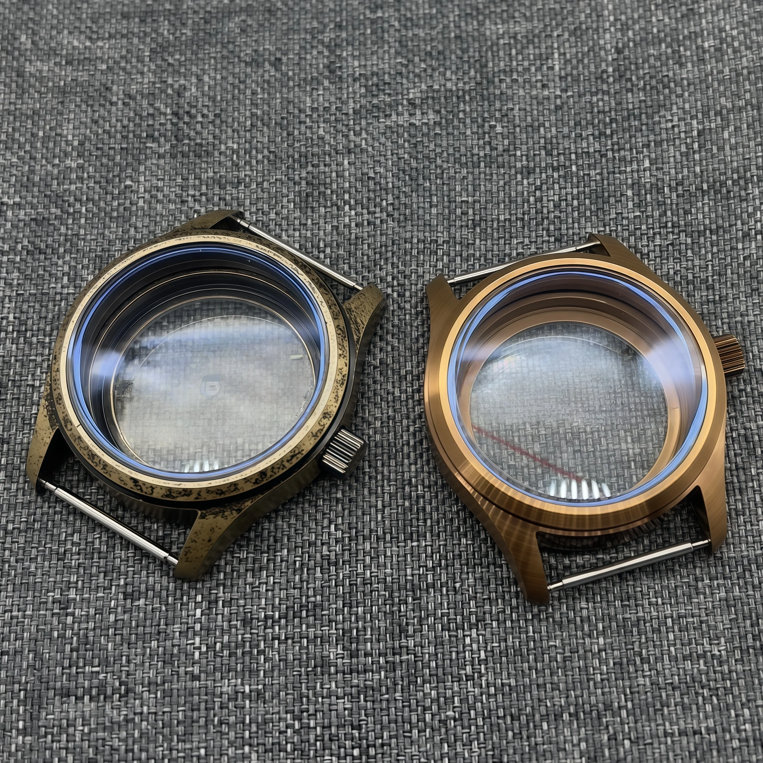 

36mm/39mm Brushed Finish Diver Pilot Case, Blue AR Domed Crystal, Compatible with NH34 NH35 NH36/ETA2824 PT5000 Movement