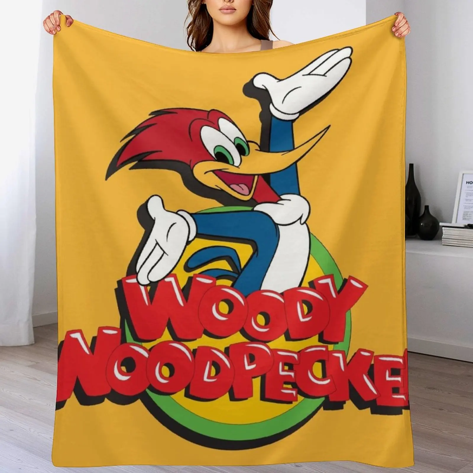 Woody Woodpecker Throw Blanket Soft Home Decor Blanket for Couch Bedroom