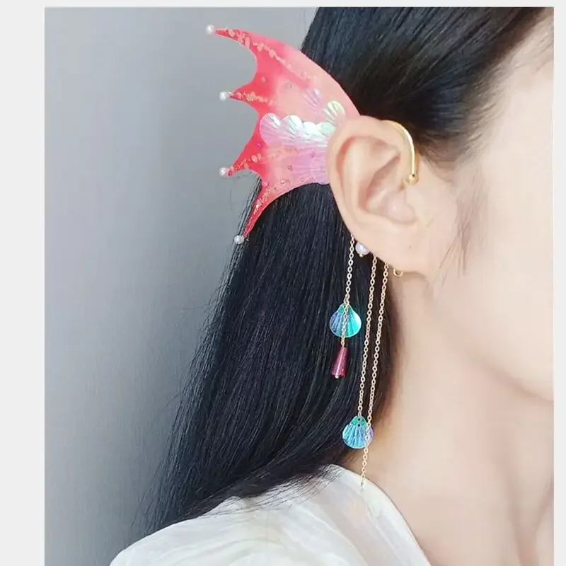 Meerjungfrau Elfenohren Kopfschmuck Prinzessin Fee Haarschmuck Studio Fotografie Requisiten Halloween Cosplay Party Kopfbedeckung