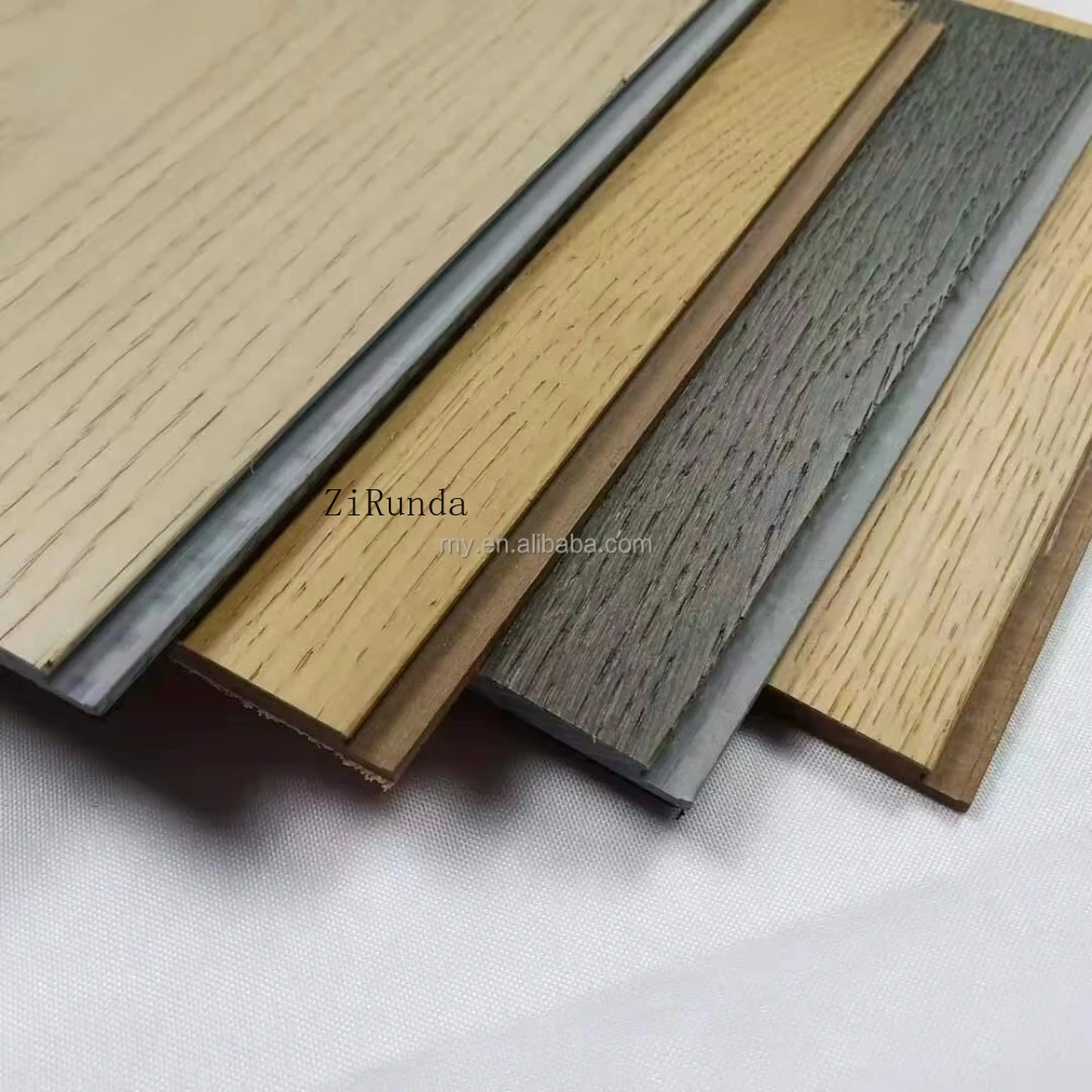 Versión personalizada, chapa de roble blanco, tablero de vinilo, suelo impermeable mixto WSPC VSPC