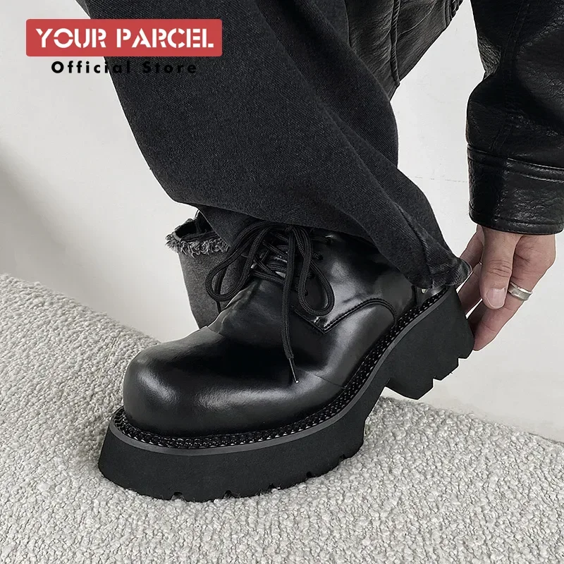 Original Design formal dress shoes for men black casual commuting leather  shoes thick soled big toe Oxford shoes derby shoes - AliExpress 322